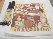 KLIMT-MAGIC NEEDLE-HANDPAINTED NEEDLEPOINT CANVAS-SOME THREADS