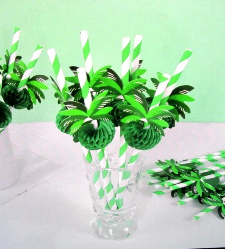 CANUDOS DE PAPEL DE COQUEIRO HAVAIANO ~ 10 quilates ~ 8" de comprimento - Imagem 2 de 3