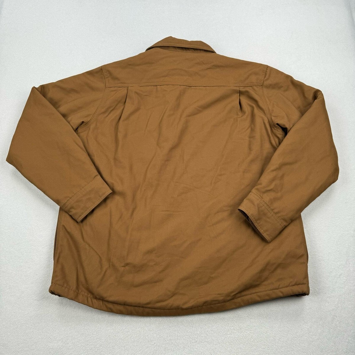 Dickies Jacket Size XL Brown Canvas Button Up Flannel Lined