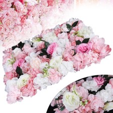 12 Pcs Artificial Flower Wall Panels Rose Dahlia Leaves Wedding Party Backdrop