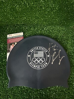 Katie Ledecky Signed Swim Cap USA OLYMPIC GOLD MEDALIST JSA COA