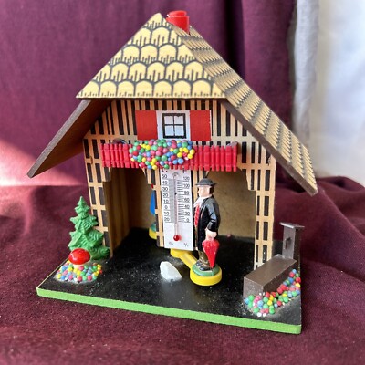 Made In Germany Gebrauchsanweisung Wooden Temperature Wood House Wetterhaeuschen
