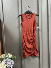 Nine West Women’s Bodycon Midi Dress Brick Red Size Small 