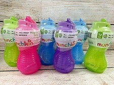 Munchkin Mighty Grip Flip Straw Spill Proof Sippy Cup Blue Green Pink Purple NIP