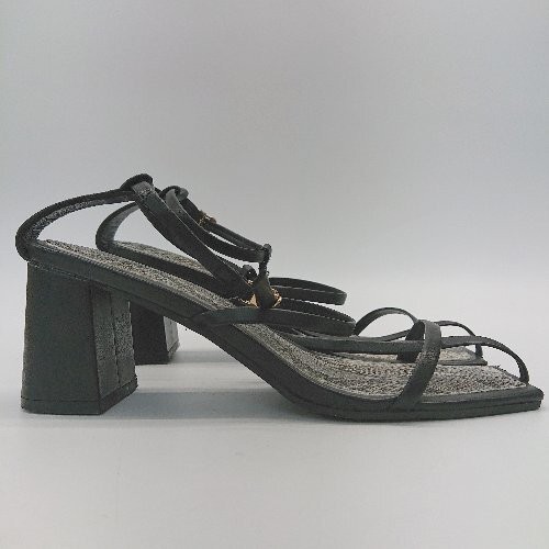 Randa Square Toe Python Pattern Strap Simple Sand… - image 5