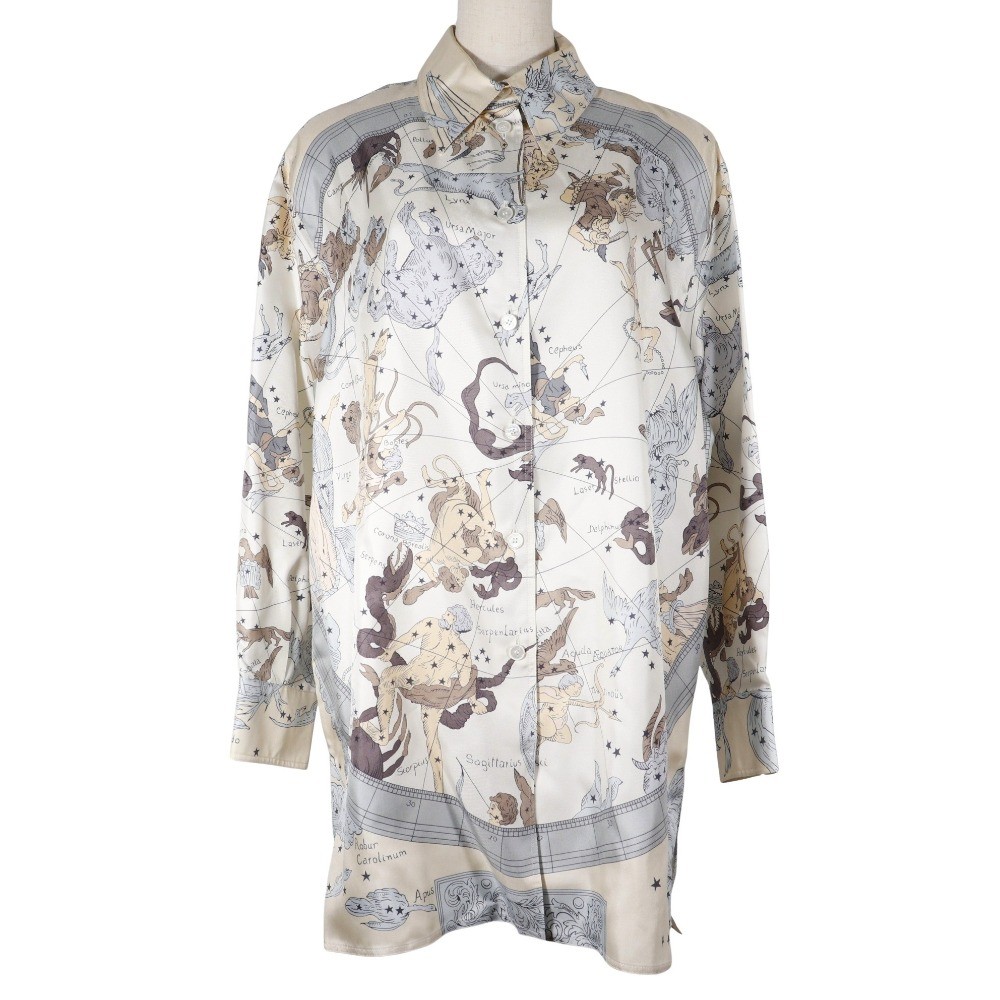 HERMES Constellation pattern Long sleeve shirt Ma… - image 1