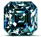 93.28 ct VVS1/Vivid Blue Asscher Loose Moissanite Diamond/ Pass Diamond Tester