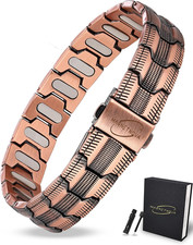 Ultra Strength Magnetic Bracelets for Men, 99.99 Pure Copper Bracelet with 5000