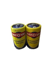 BATTERY RAYOVAC Ray-O-Vac Flashlight 2 D BATTERIES Vintage 25 Cent