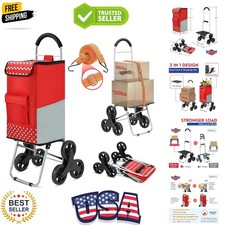 Shopping Cart, Super Loading Stair Climber 220 lbs Capacity Grocery Foldable ...
