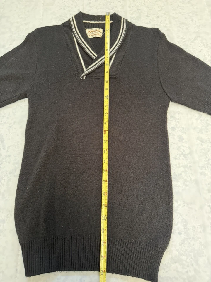 Blusa suéter vintage feminina tamanho pequeno Orlon campus luxo linho tamanho P - Imagem 4 de 4