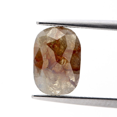 1.93cts Braunton Grau Farbe Oval Rose Schliff Diamant Zoll HD Video Zoll