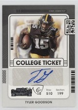 2022 Chronicles Draft Picks Contenders College Ticket Tyler Goodson Auto 0p5