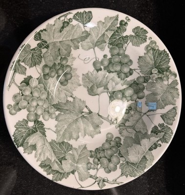 Quadrifoglio Ceramica La Primula Serving Bowl Made In Italy Green White 10  x 3 
