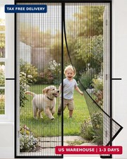 Magnetic Screen Door, Pet  Kid Friendly Screen Door Mesh, Easy Install with Too