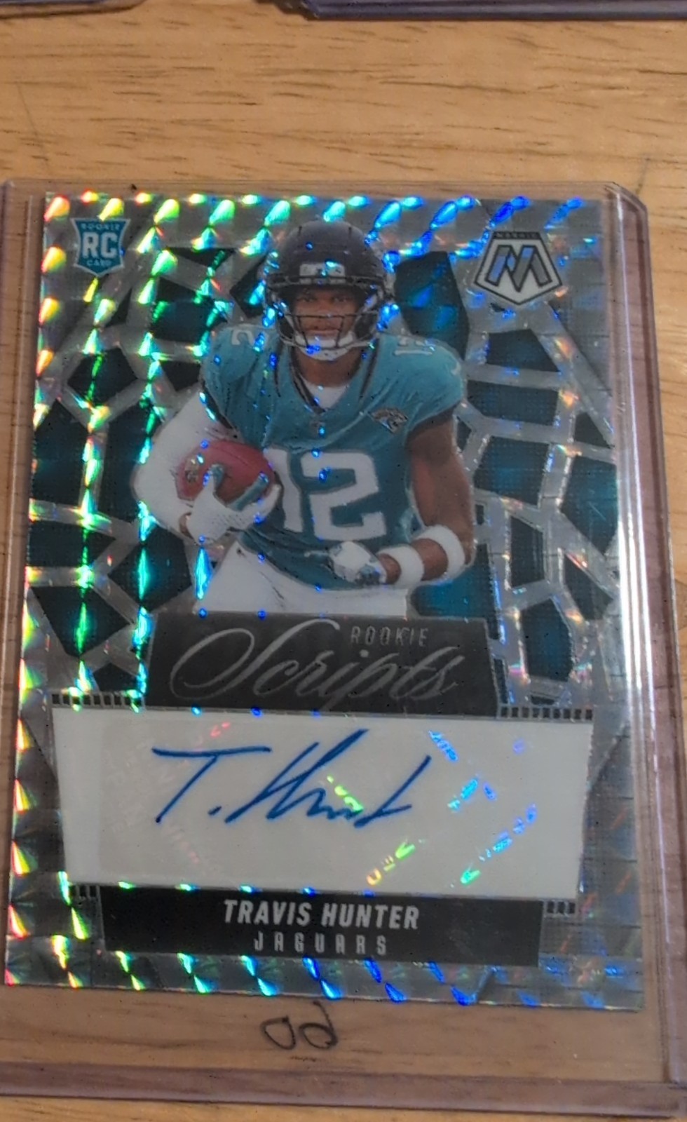 2025 Panini Mosaic - Rookie Scripts Travis Hunter #RS-THR (AU, RC)