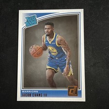 Panini 2018-19 Donruss Rated Rookie Jacob Evans III #178 Warriors NBA Card. rookie card picture