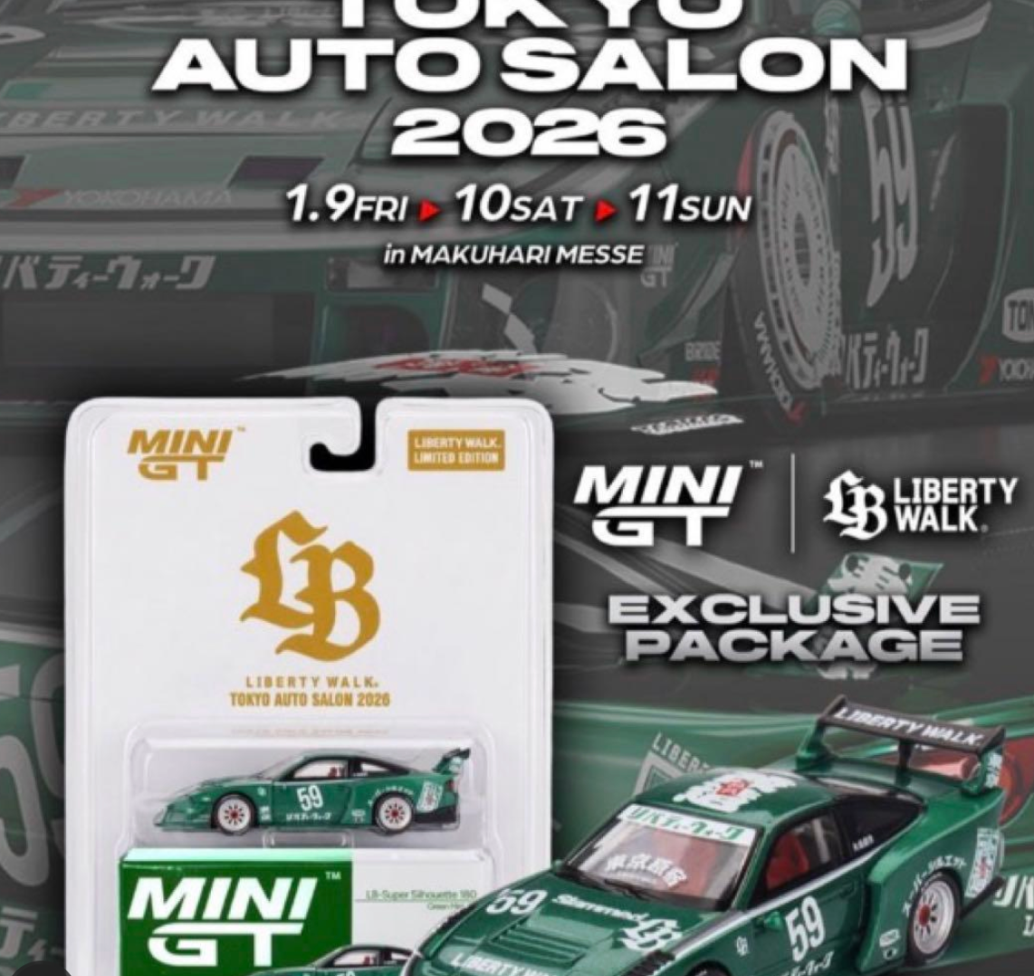 Tokyo Auto Salon 2026 Exclusive – MINI GT 1/64 LBWK Nissan 180SX