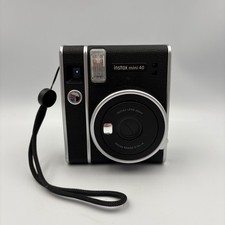 Fujifilm Instax Mini 40 Instant Camera Black and Silver Tested & Working 