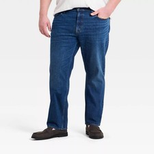 Men's Athletic Fit Straight Leg Jeans - Goodfellow Co Dark Wash