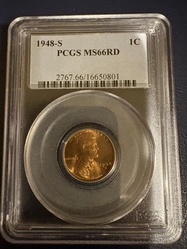 1948-S LINCOLN 1C MS66 RD