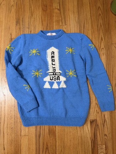 Hand knit 100% Wool Apollo 11 Sweater The Shining