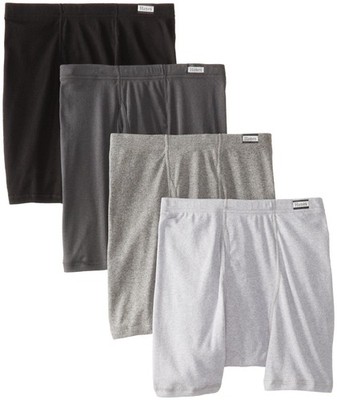 Boxer Herren 4er-Pack Hanes FreshIQ ComfortFlex Bund schwarz/grau L