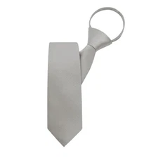 Adjustable Pre-tied Ties for Men, Mens Ties Solid Color Necktie for Gray