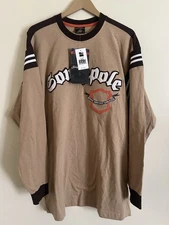 NWT Vintage Y2K Southpole Brown Long Sleeve Shirt Size L *HAS FLAWS*