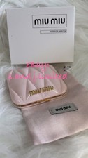 AUTHENTIC MIU MIU Baby Pink Compact Dual Sided Mirror With Pouch NIB