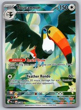 Carta Pokemon Toucannon (illustrazione rara) Holo Pitch Black 094/084 quasi nuova