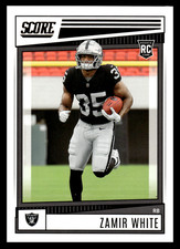 2022 Panini Score Zamir White #336 Las Vegas Raiders  Rookie NFL Football