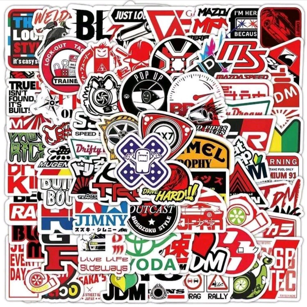 100PCS JDM Stickers Pack Car Motorcycle Racing Motocross Helmet Vinyl Decals Lot thumbnail 5