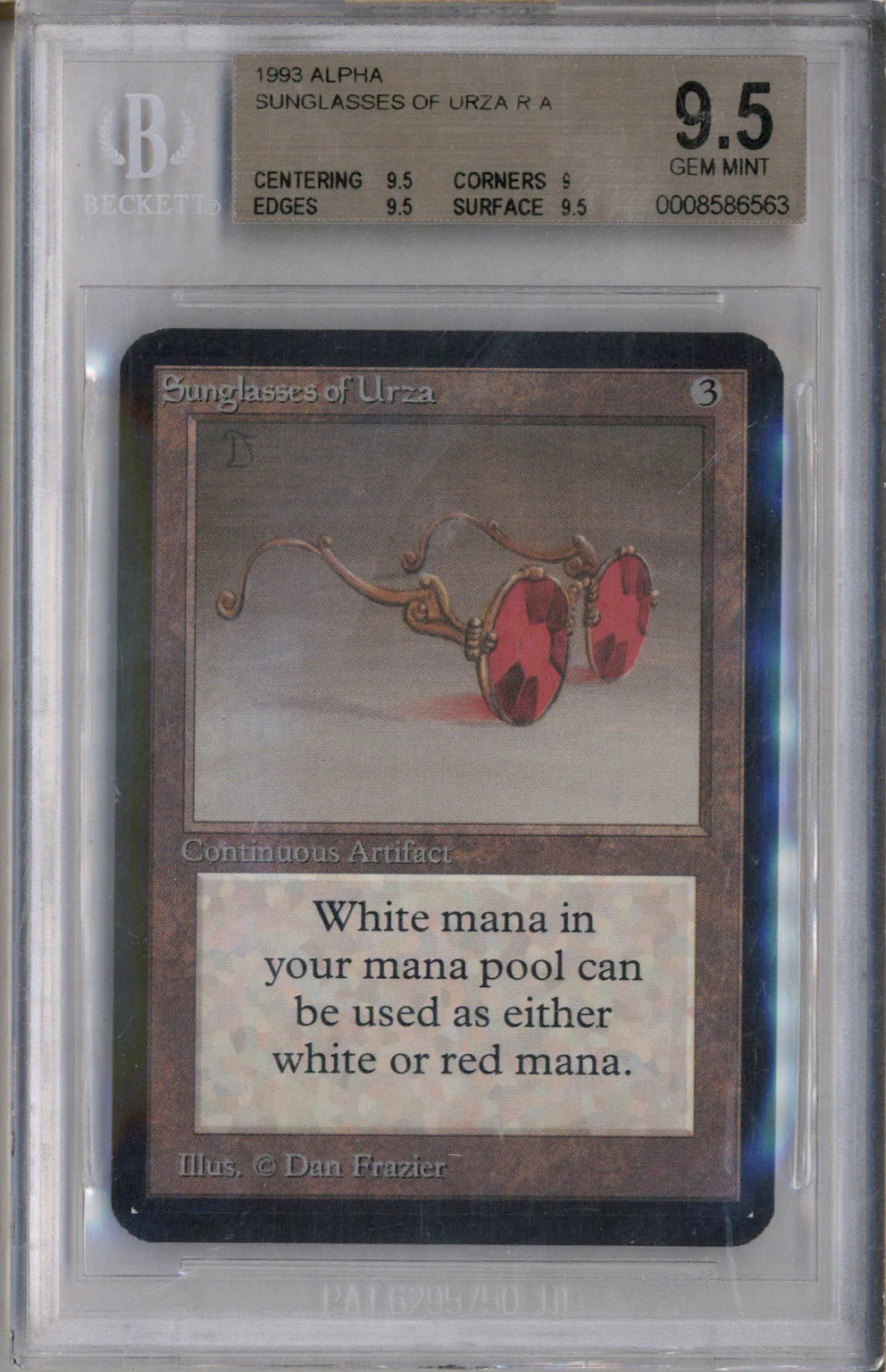 1993 Magic the Gathering Alpha Sunglasses of Urza BGS 9.5