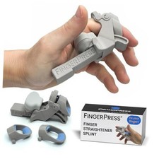 Finger Straightener | PIP Extension Orthosis/Splint For Bent Medium Grey