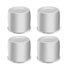 4Pcs Trailer Wheel Center Caps, 4.25" Hub 3.66" H Tall Hub Cap Black Silver