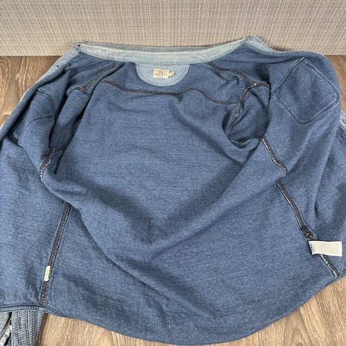Faherty Maglia Dobby Maglia Lavoro Uomo Media Tinta Indaco 18 Anni Lavaggio Blu Pesante - Foto 6 di 18