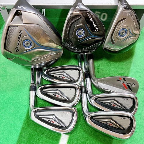 Taylormade Club Set 1W 7W 3H 6-9i Pw 58 9pc RH Graphite & Steel Stiff Men