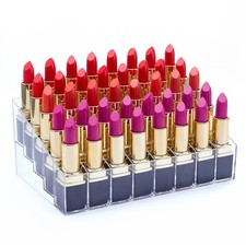 Acrylic Lipstick Organizer - 40 Slot Display Rack for Lipsticks, Brushes,