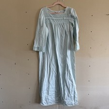 Vintage Vanity Fair Blue Lace Yoke Nightgown Size M Cottagecore Nylon USA