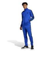  Tuta Intera Completa Tracksuit UOMO Adidas Basic 3-Stripes Tricot Blu Royal 