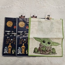Set of 3 STAR WARS VADER LUKE YODA DEATH STAR R2-D2 Tote Shopping Bags