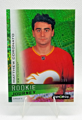 Matthew Coronato 2023-24 UD Synergy #RJ-7 ROOKIE JOURNEY /399 Raw (RC) Calgary