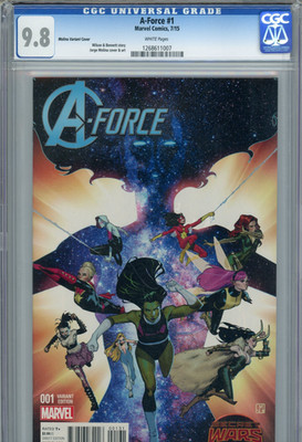 A-Force #1 (2015) Marvel Comics CGC 9.8 Molina 1:25 Variant 1st Singularity!