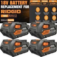 4-1PACK For Ridgid 18V R840085 8.0Ah Lithium-ion Battery Rigid 18 Volt R840087