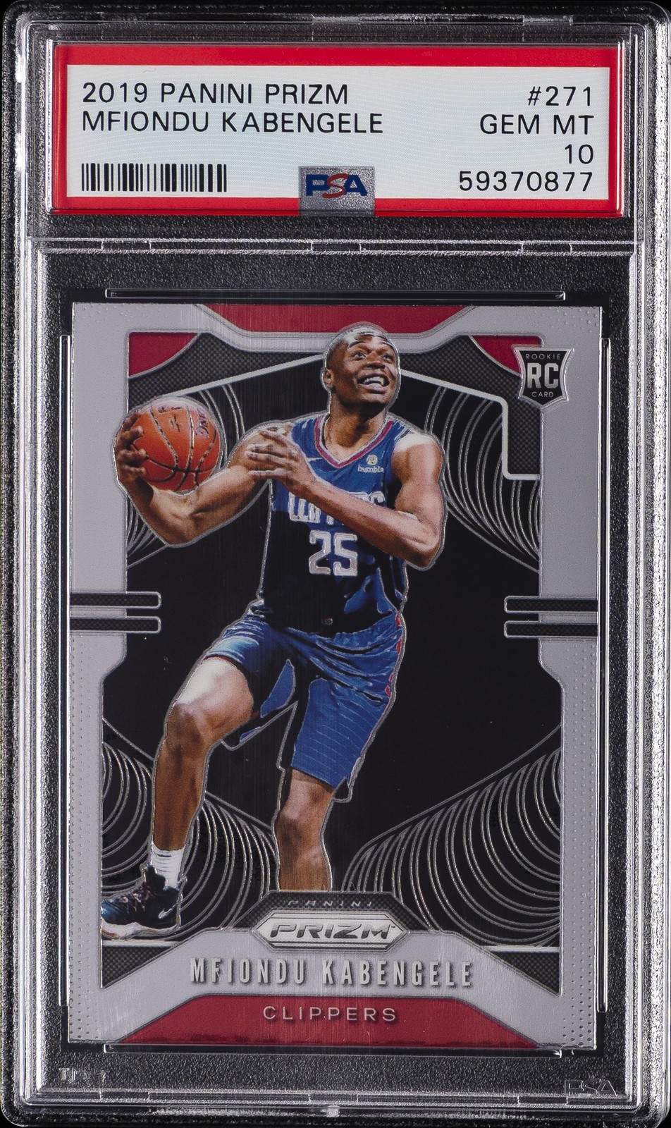 2019 PANINI PRIZM #271 MFIONDU KABENGELE ROOKIE PSA 10