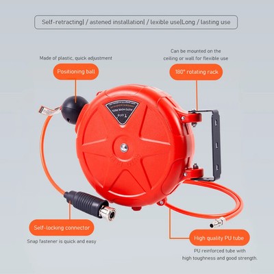 Automatic Retractable Hose Reel Sealed Self-Locking Recycled Blowpipe Tool