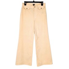NEW J Crew Washed Velvet Wide Leg Sailor Trouser Size 28 Peach High Rise Pants