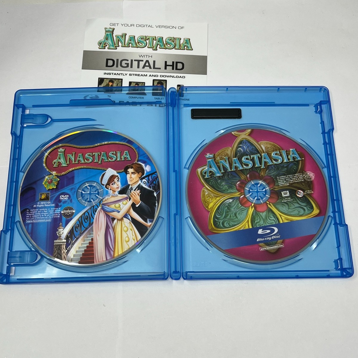 Anastasia Blu-ray + DVD + Digital HD Animated Movie 20th Century 