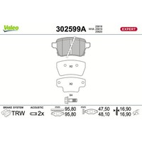Valeo 302599A Bremsbelagsatz FüR Opel Corsa Adam M13 X15
